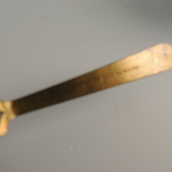 Vintage 1990s English Brass Tea Spoons - Set of 4 - Picture 5 of 5